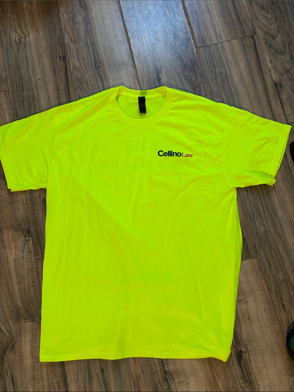 Gildan mens Neon Yellow Short Sleeve Tee